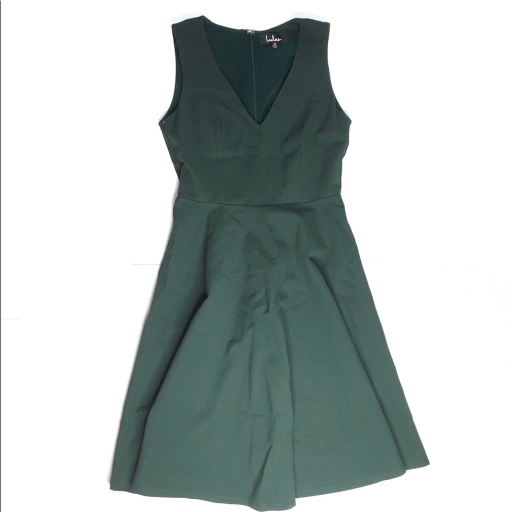 Lulus Hello World Dark Green Midi Dress
